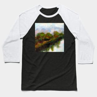 Reflected Trees Landscape Art Baseball T-Shirt